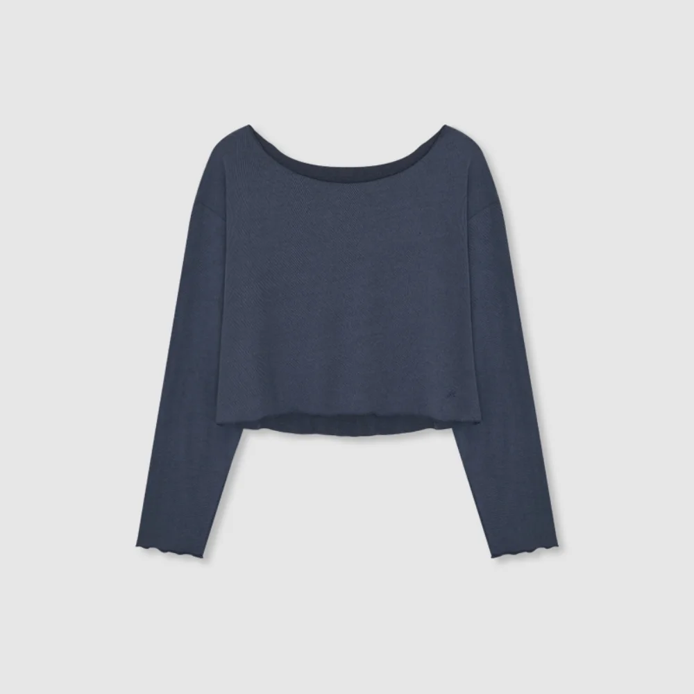Dry Crop Top (dusty blue)