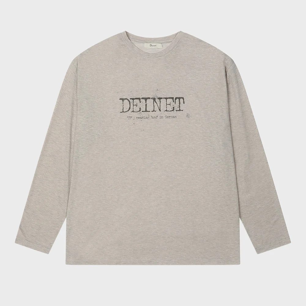 OVERFIT SWEAT GRAPHICS T-SHIRT IN ASH BEIGE