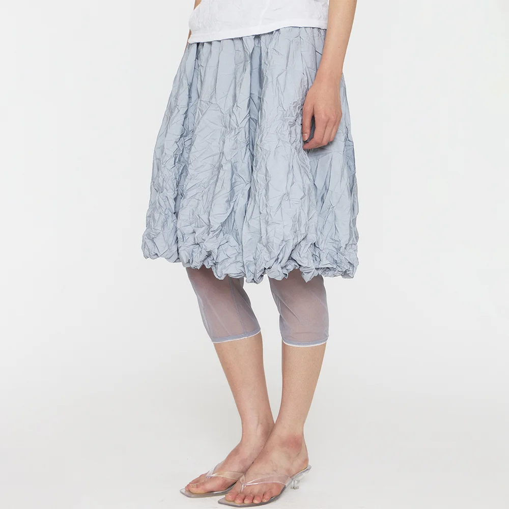 SHEER MESH LEGGINGS - GREY