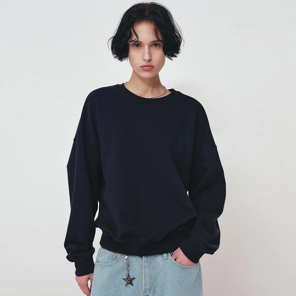 MINI VOLUME NICOLE ROSE SWEATSHIRT_NAVY BLUE