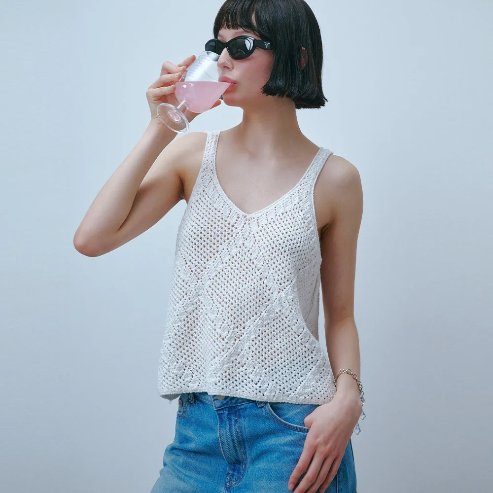 Flower Sleeveless (White)
