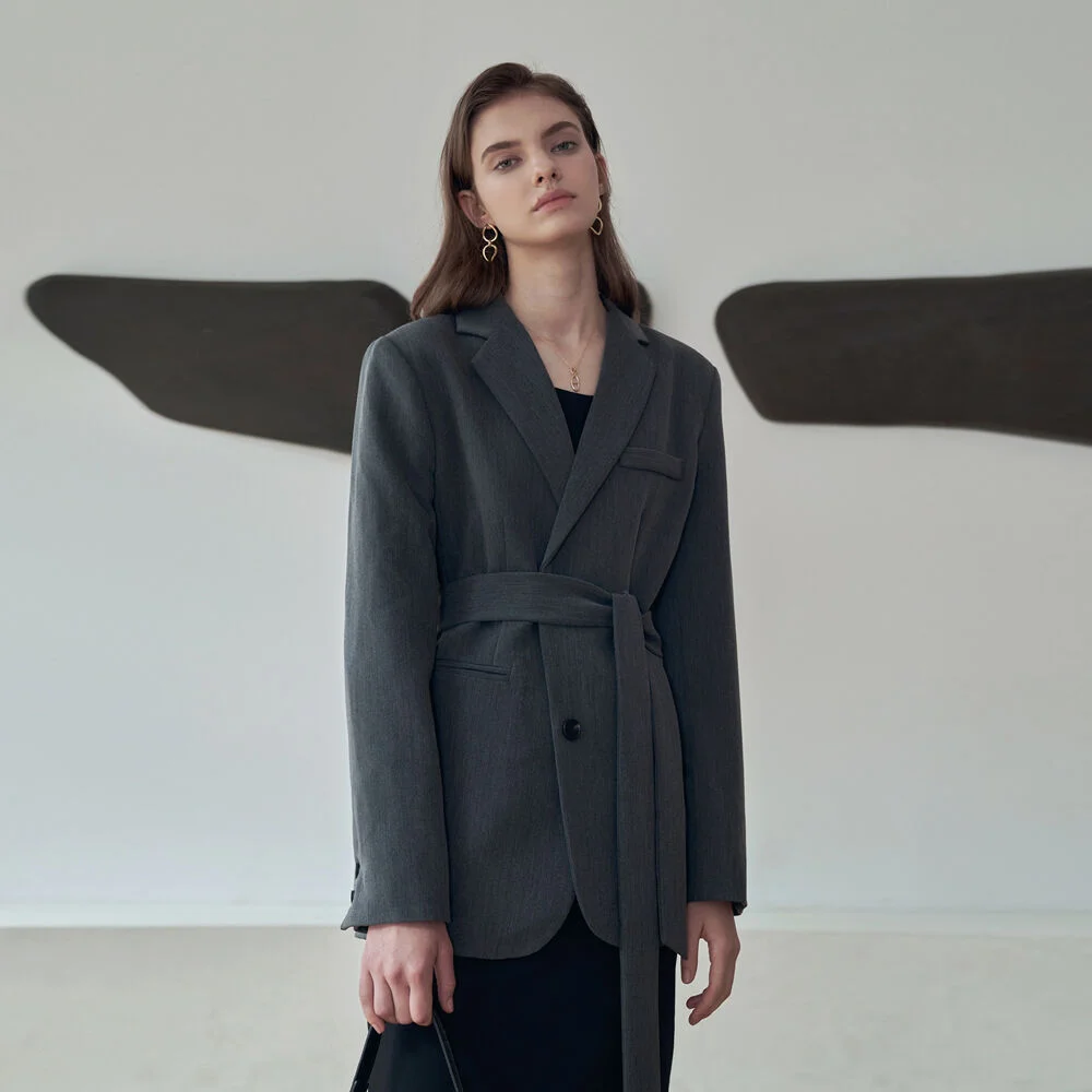 CONCISE SINGLE JACKET_CHARCOAL