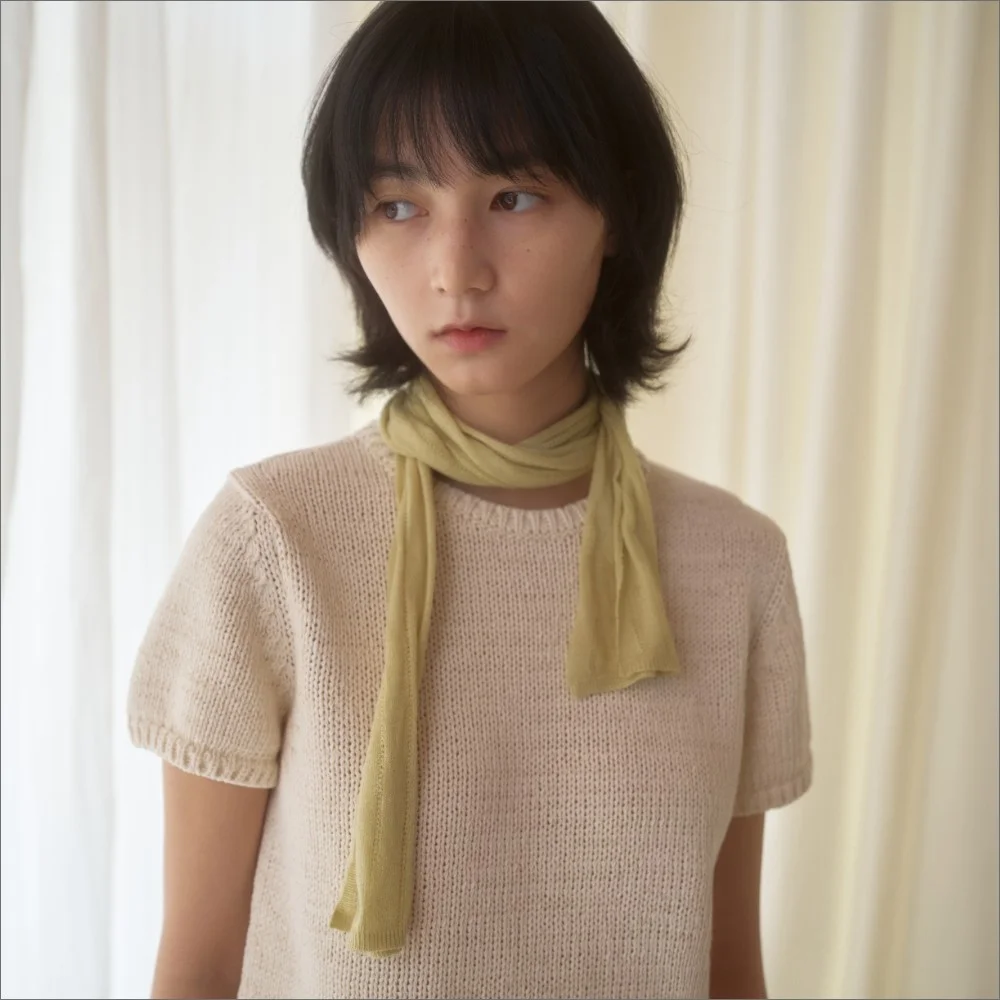 BAIA LINEN SCARF_LIGHT GREEN
