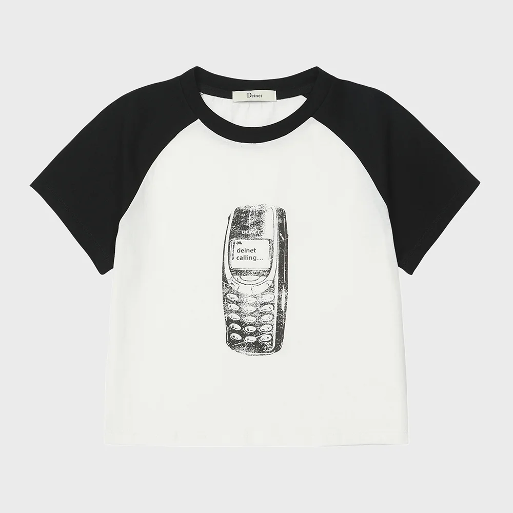 RAGLAN SLIM T-SHIRT IN WHITE