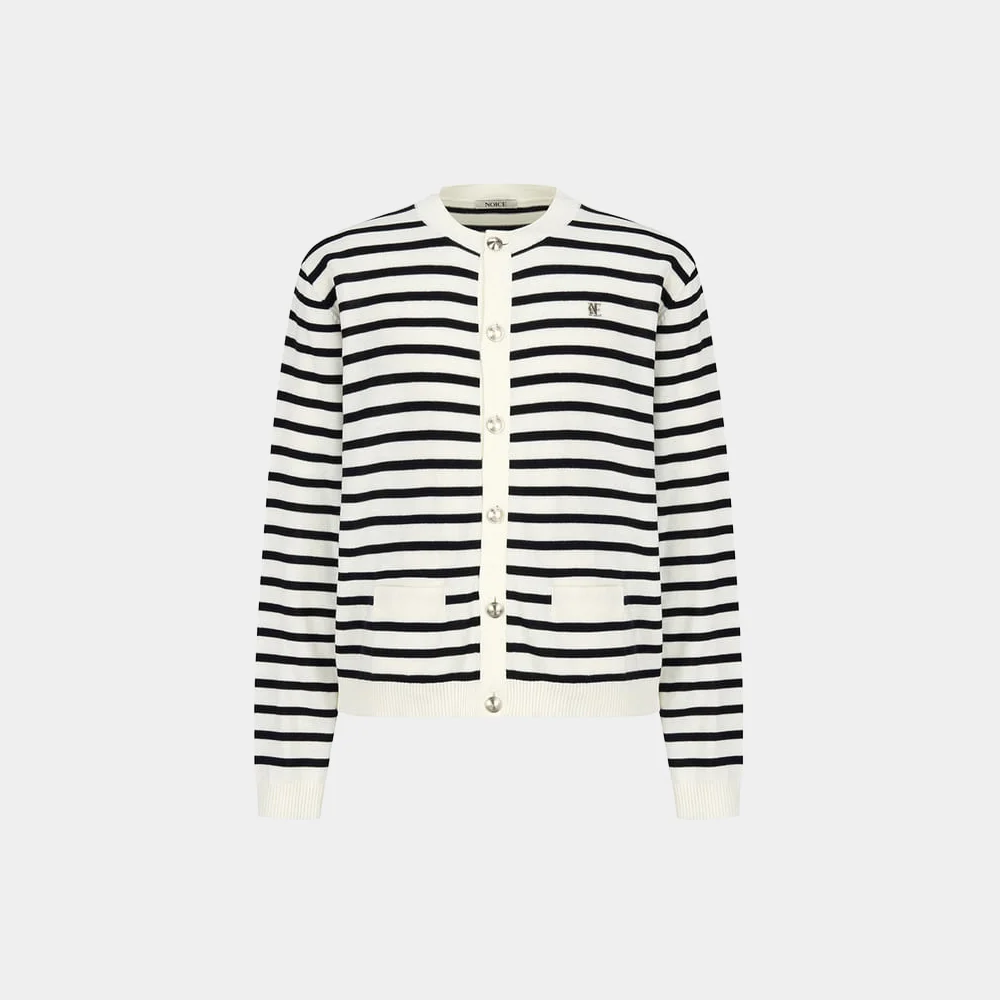 M STRIPED KNIT CARDIGAN - STRIPE