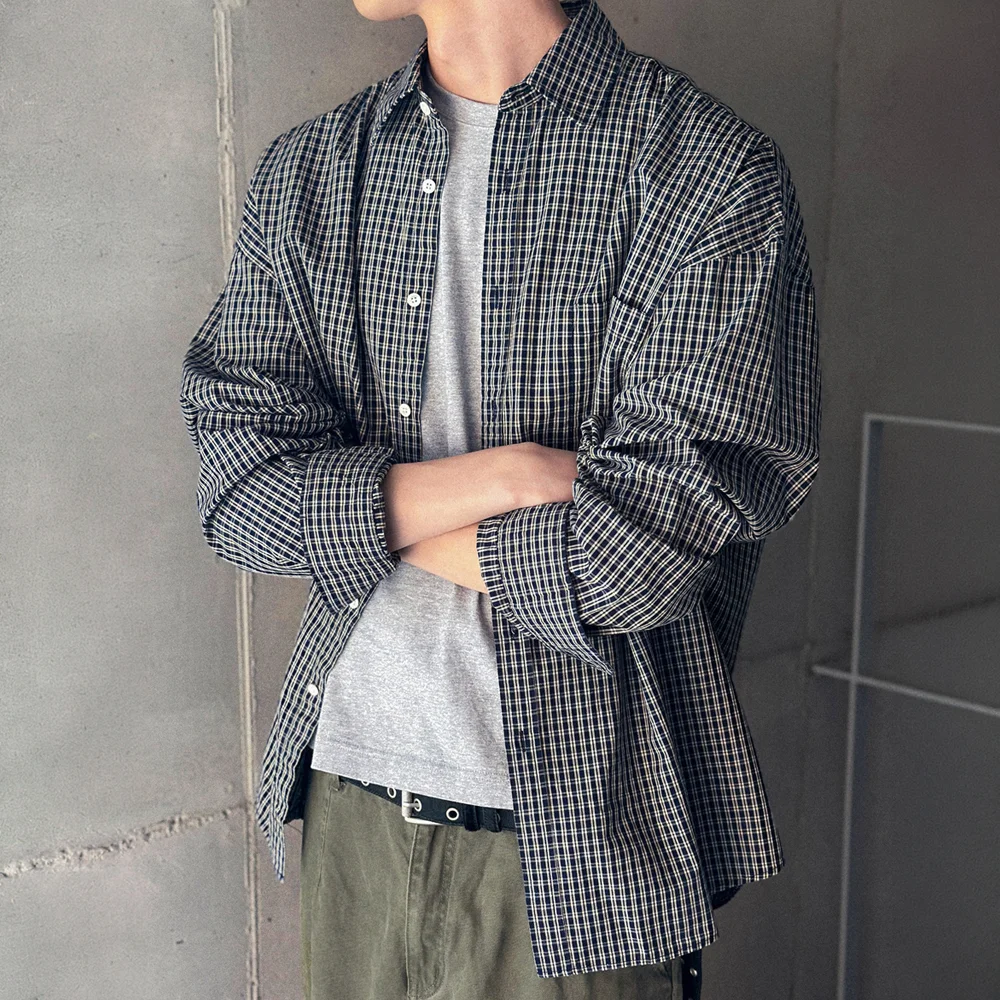 GRID OVERSIZED CHECK SHIRT