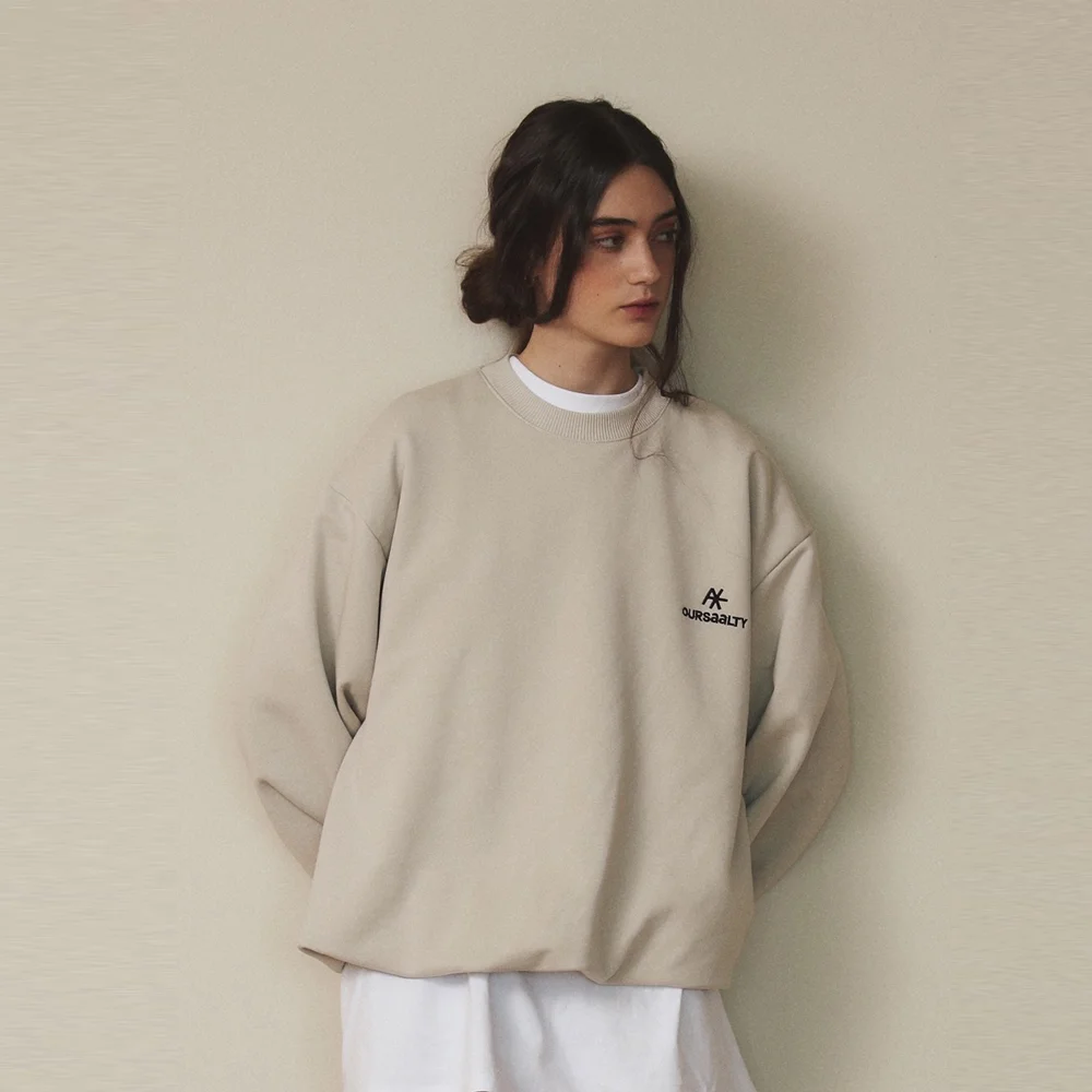 Shirring Overfit SweatShirt / LightBeige