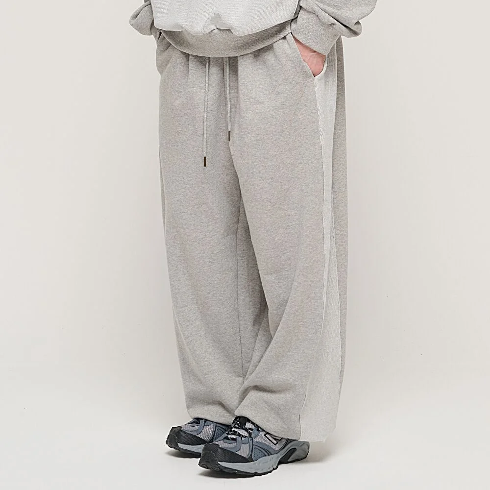 Y2K STYLE BASIC OVERSIZED SWEAT PANTS (GRAY)