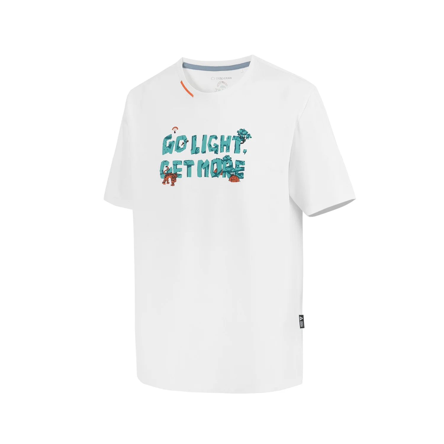 GO LIGHT GET MORE 圖案 T恤