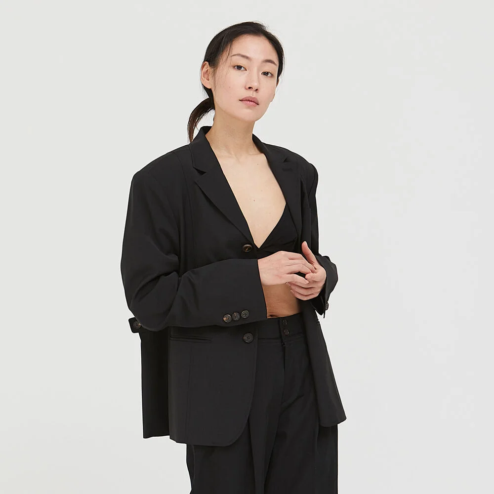 S-Wool Wide Jacket / Black