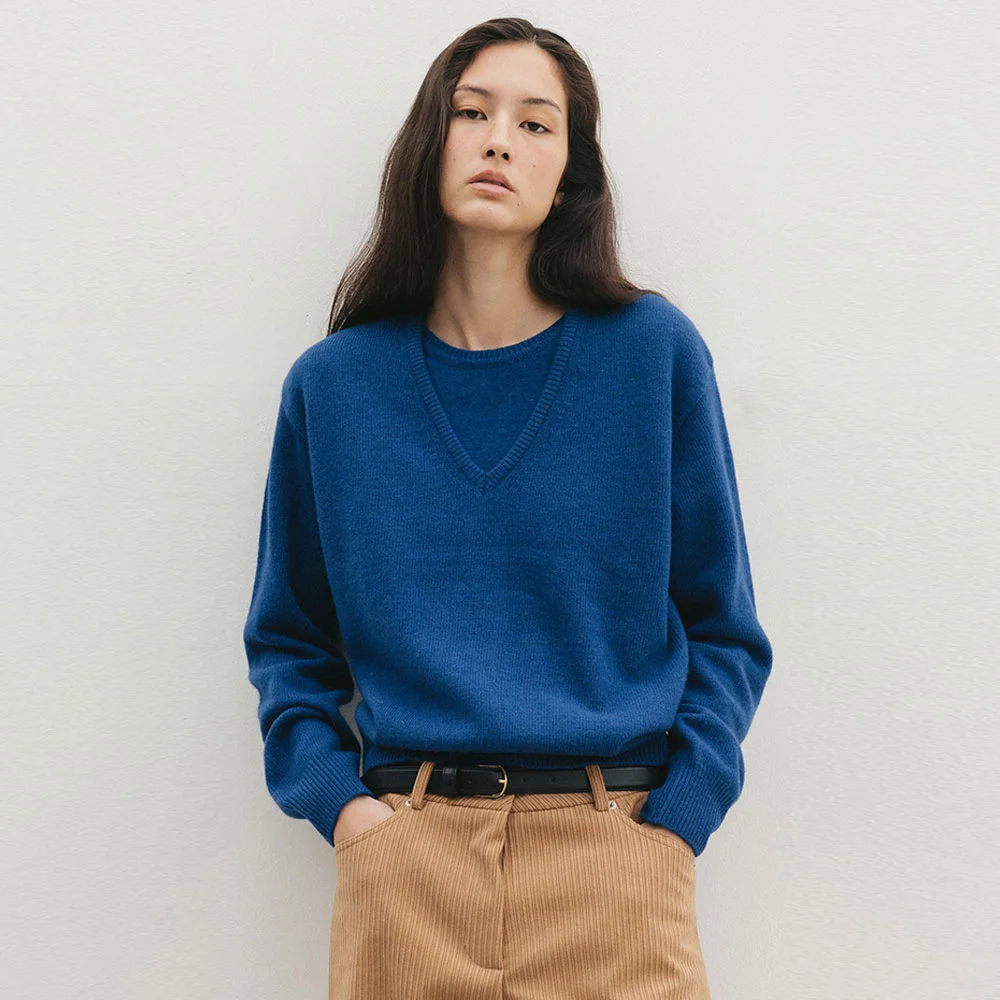 Layered Knit(Blue)