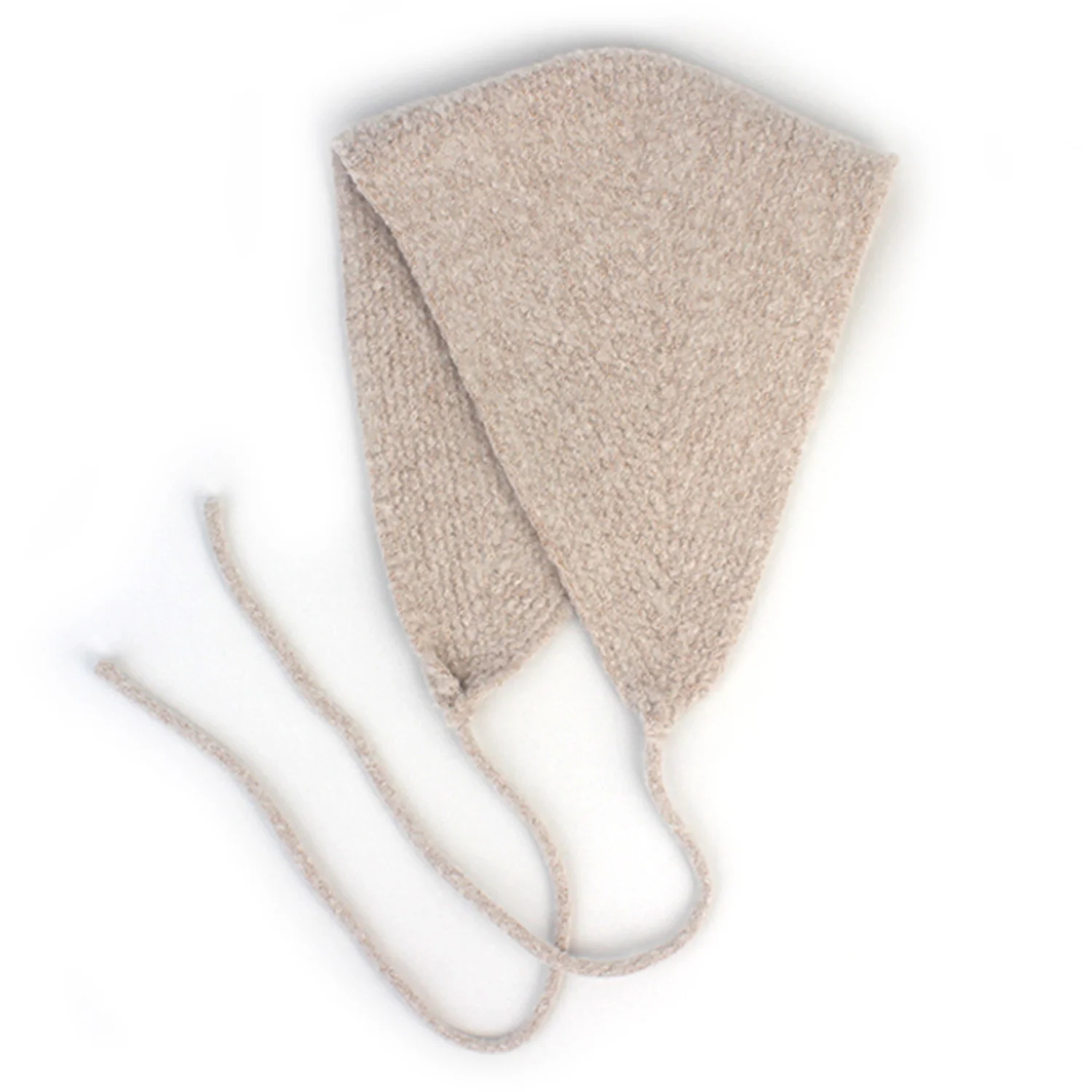 Wool Ear Wamer Gray Knit Bonnet Hat Bonnet Hat