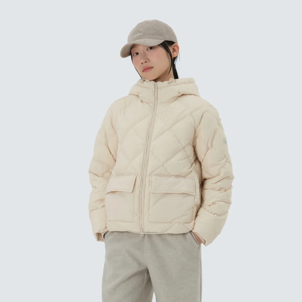 Land Air 女裝 菱形 絎縫 Down 外套 Peach (S25WWGDJ45)