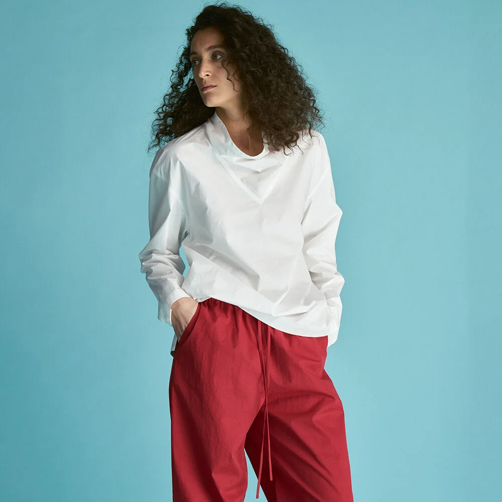 Soft Cowl Neck Blouse B306_2color