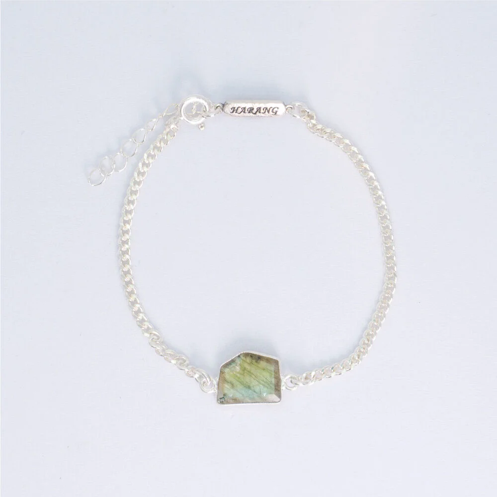 HR 257B_Pentagon Labradorite Bracelet