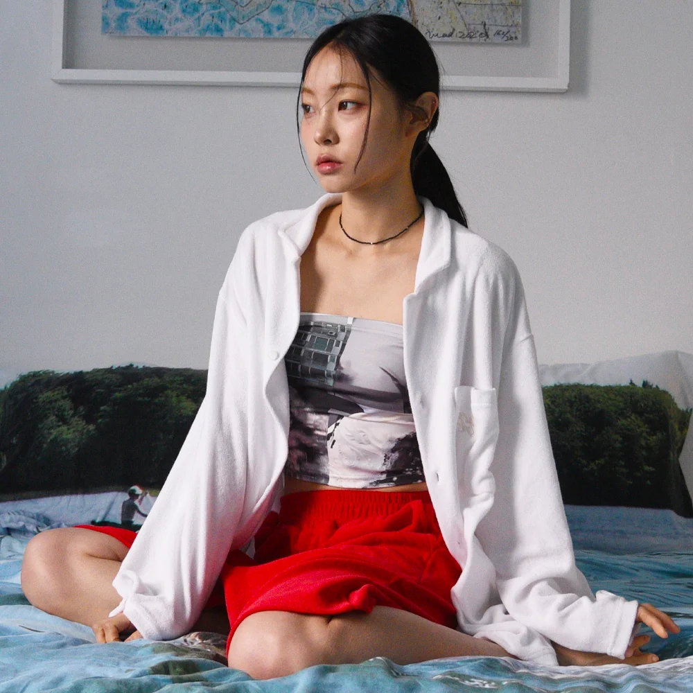 TERRIUS OVERSIZED SHIRT_ #SNOW WHITE SUGAR