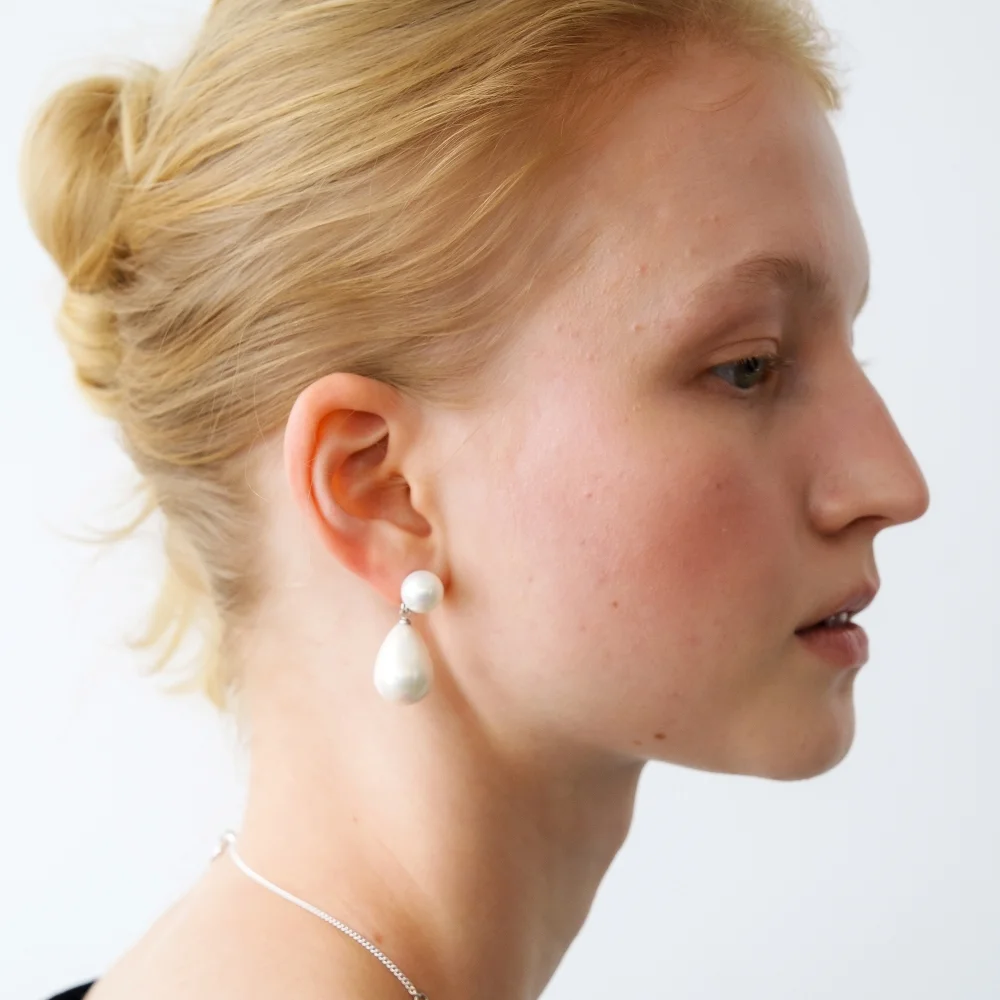 Bold Gem Drops Earrings (L261MER010)