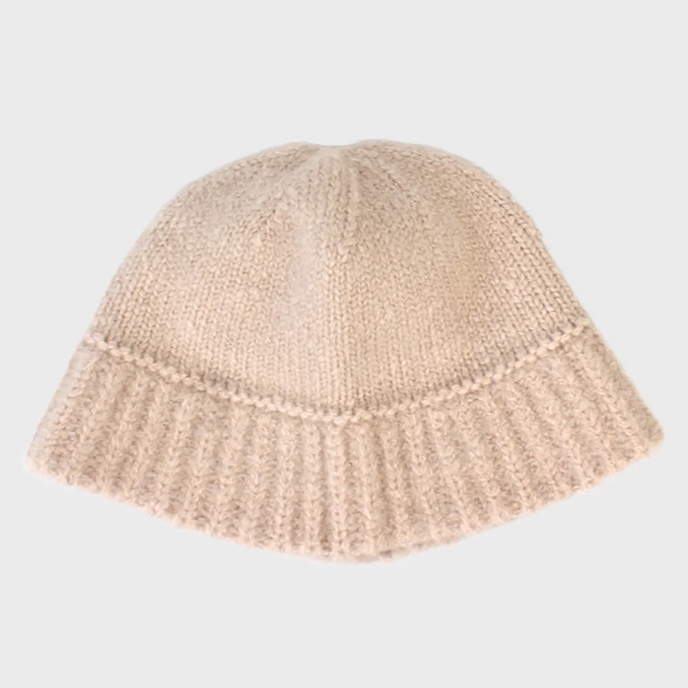 Wool Ivory Knit Bucket Hat 羊毛漁夫帽