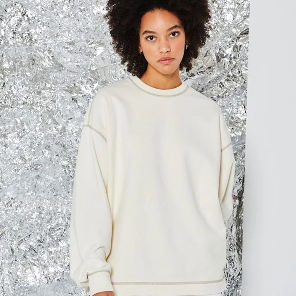 CREAM COLOR STITCH CREW NECK IETS0F612CR