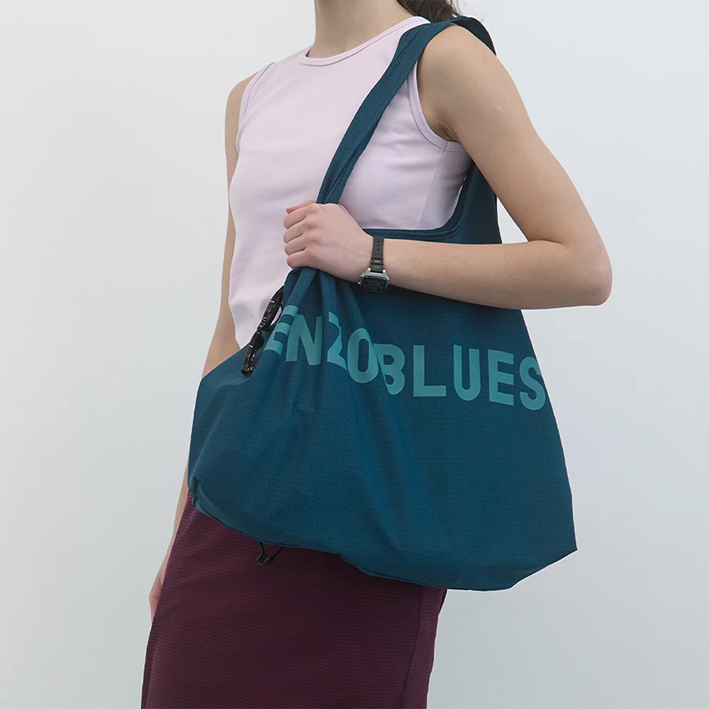 標誌 大 購物 袋 (Teal Green)