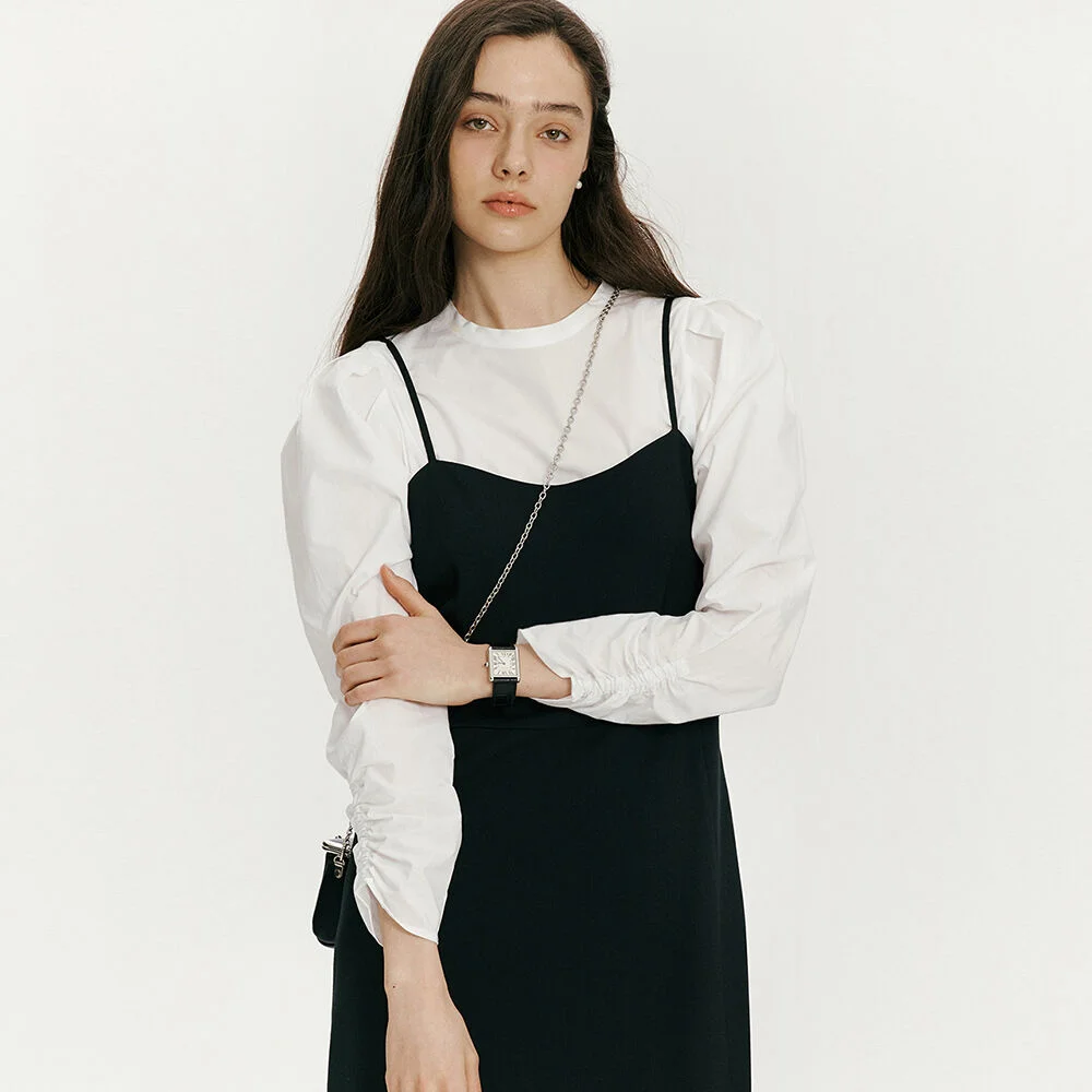 2 way volume blouse - White