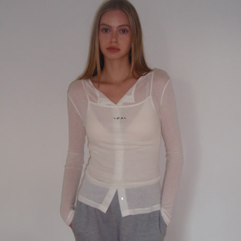 Layered Long sleeve top(set) 象牙色