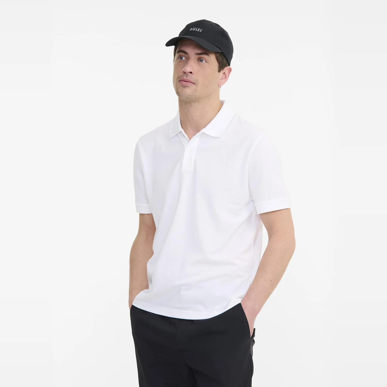 男裝 COOLMAX 短 衣袖 Polo 襯衫 AIS25MPSH003BLA