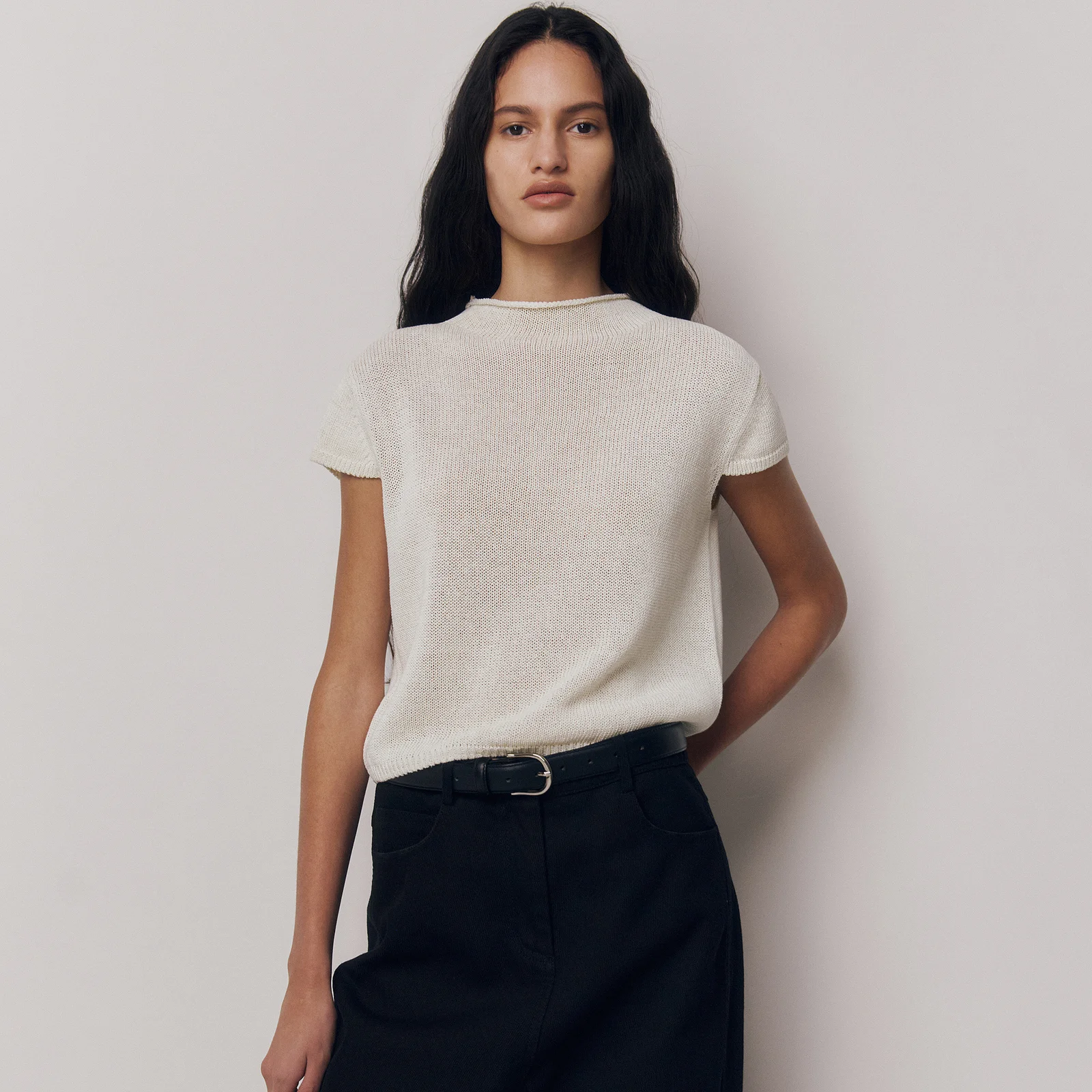 Tylor Mockneck Knit Ecru