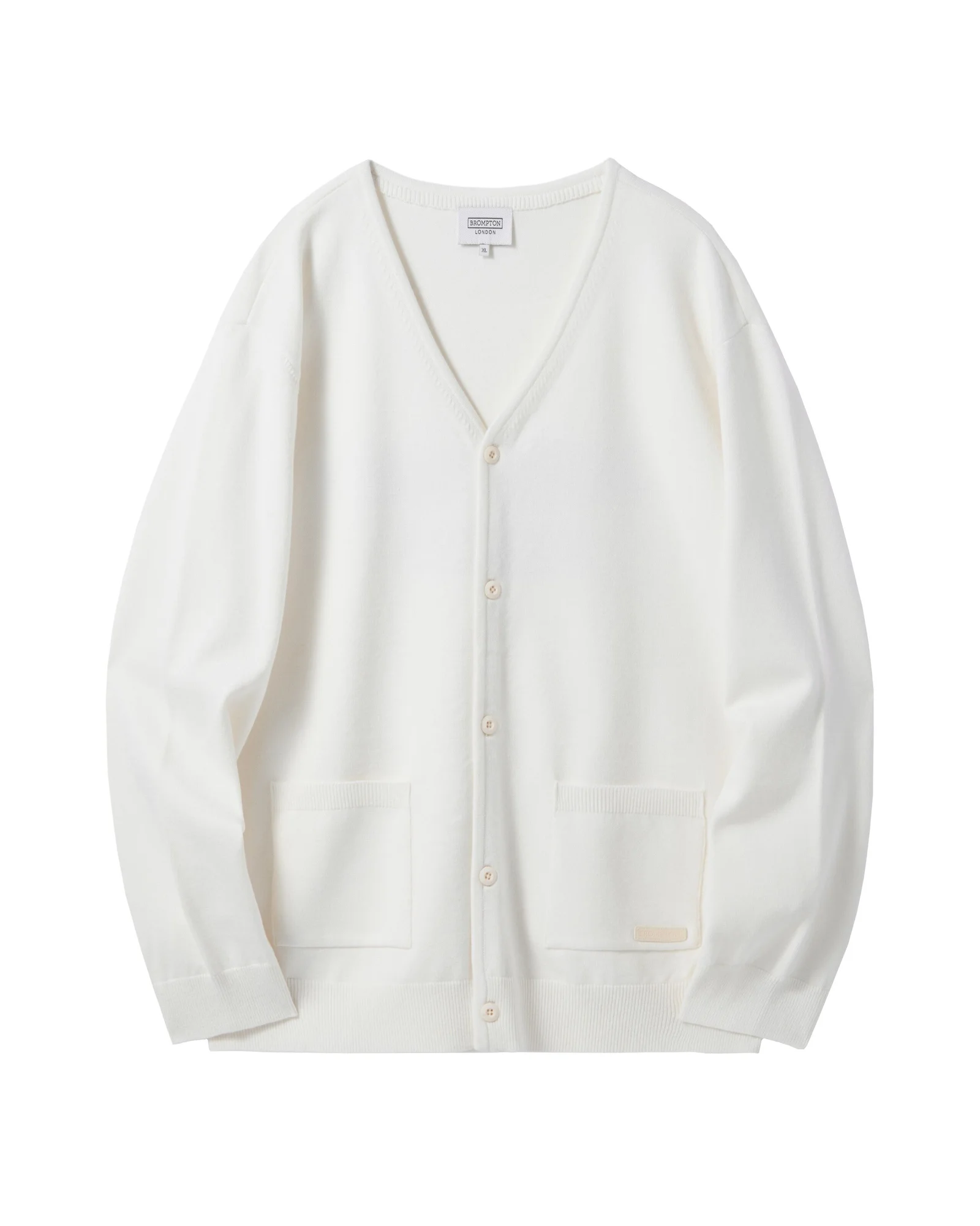 BACK POINT V-NECK CARDIGAN - IVORY (P241UCD403)