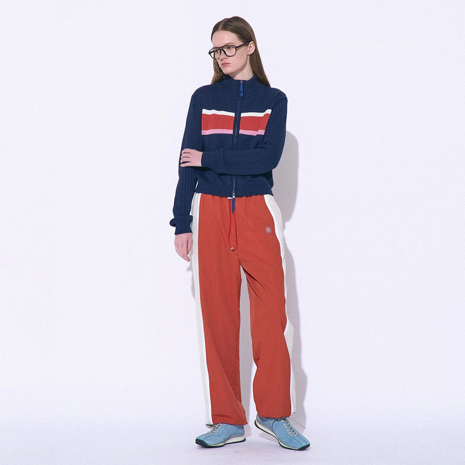 MULTI CONTRAST TRACK PANTS_RED