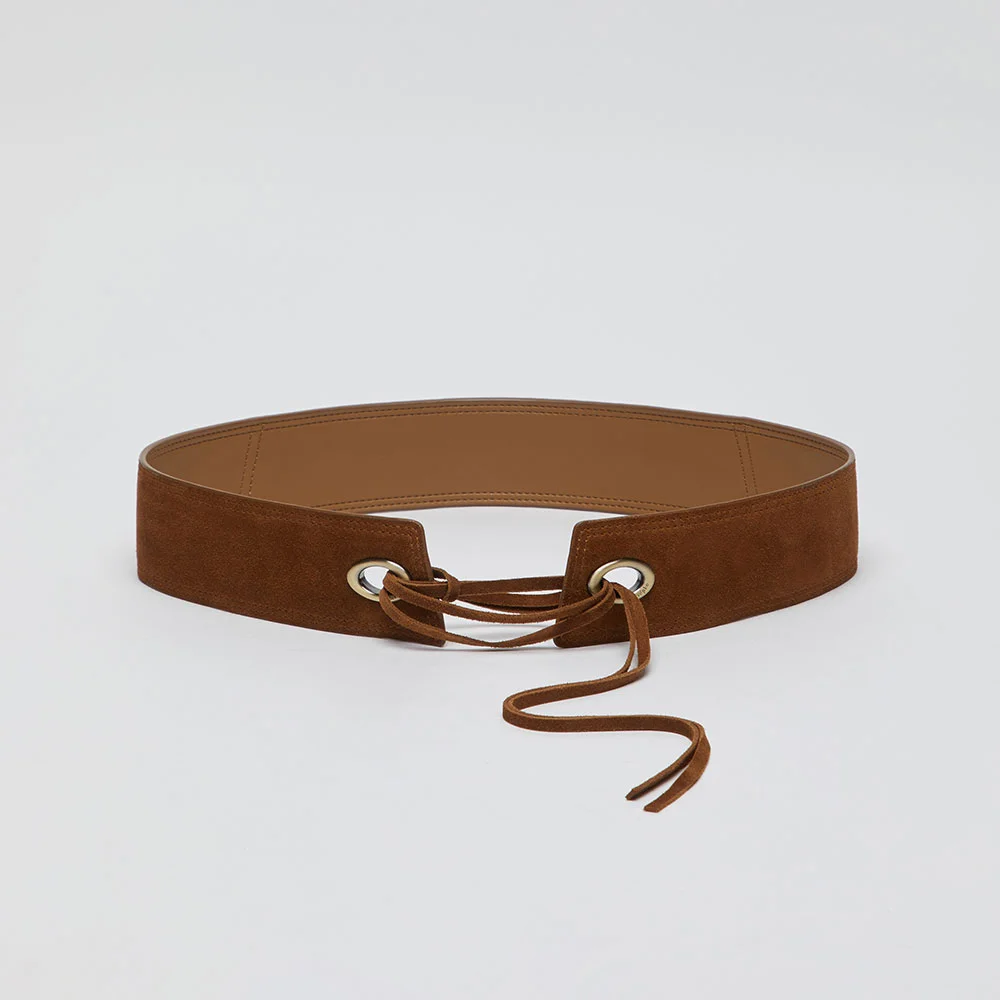 Eyelet wide belt(Wet cork)