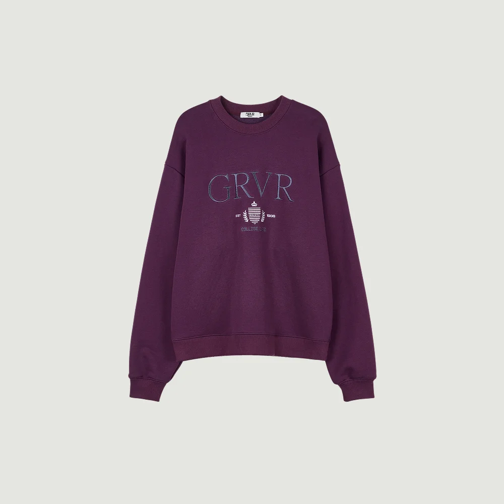 GRVR COLLEGE SWEATSHIRT (PLUM)
