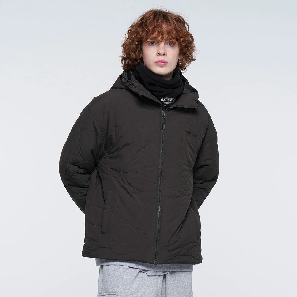 LOGO QUILTING JUMPER (BROWN)