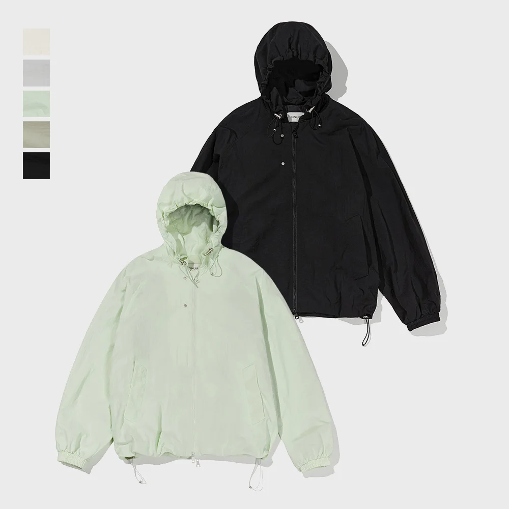 防撕裂布 抽褶 風衣_5 COLOR