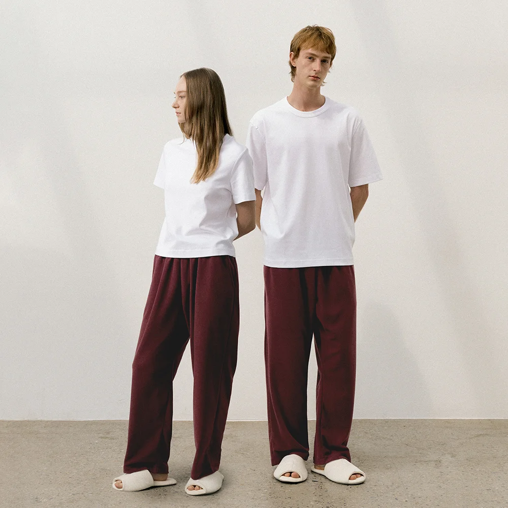 Marshmallow Fleece Pants Wine