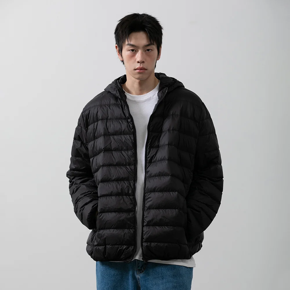 New Of : Shield 淺 連帽衫 羽絨外套 黑色