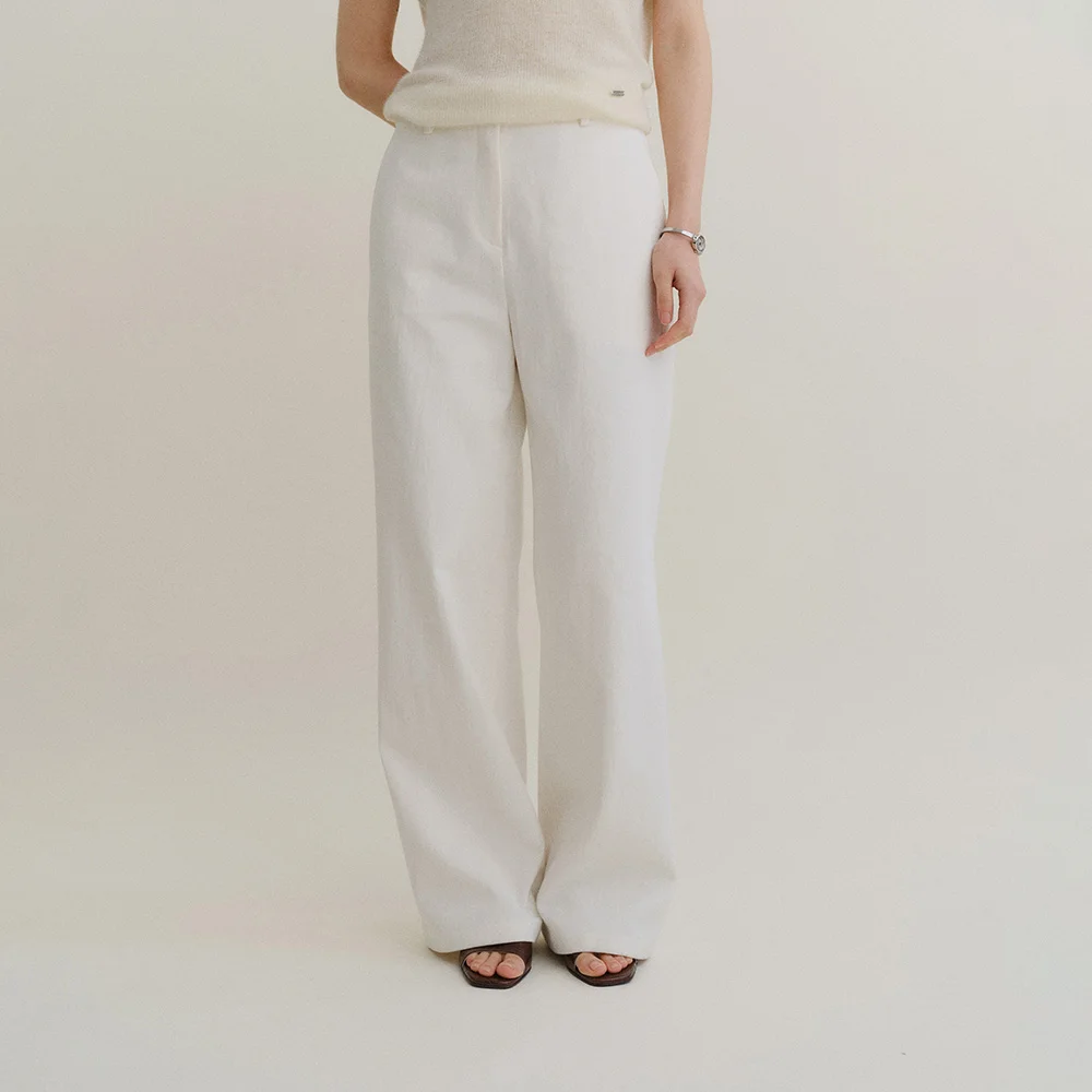 LOW COTTON PANTS (WHITE)