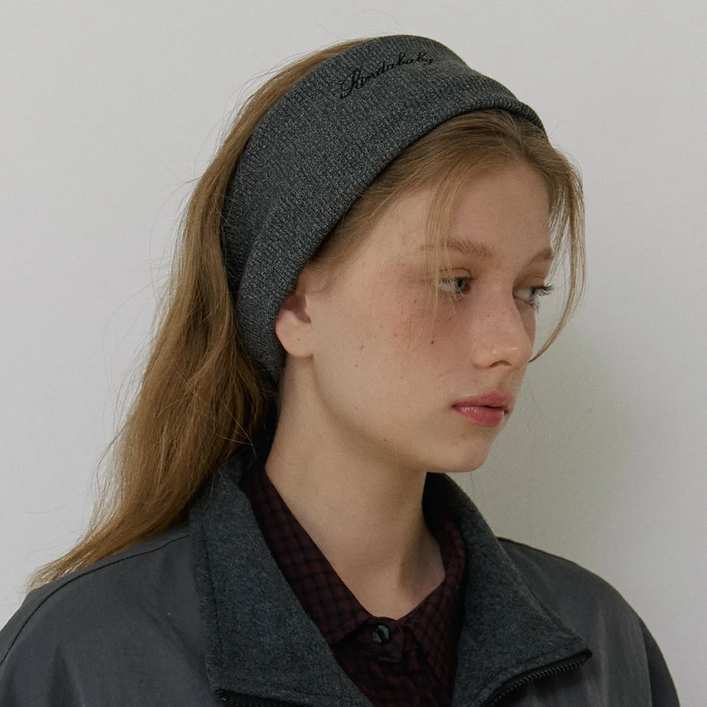 cozy mood logo band - melange charcoal