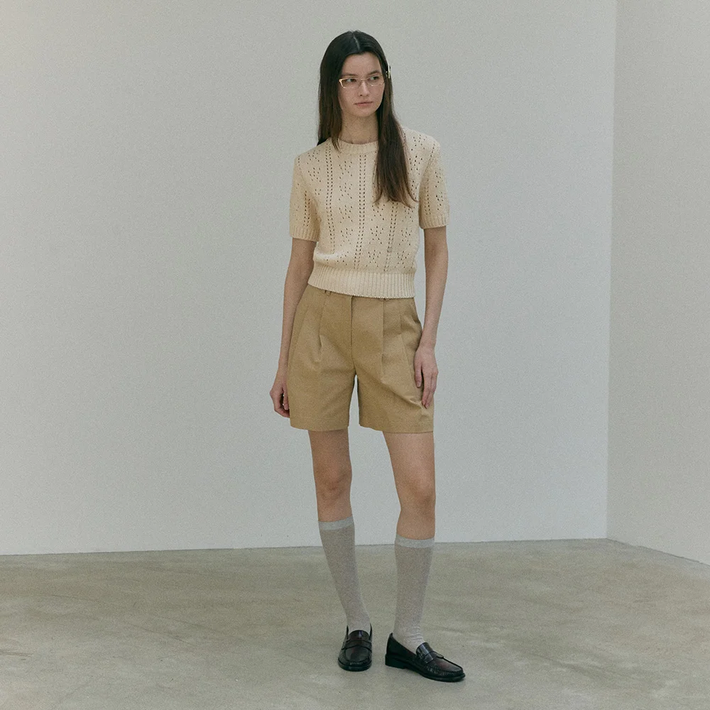 POCKET POINT BERMUDA PANTS (sand beige)