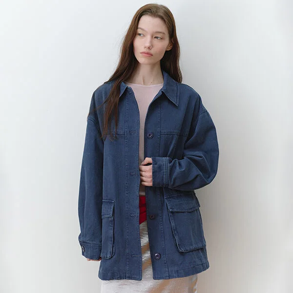 WASHED COTTON JUMPER NAVY