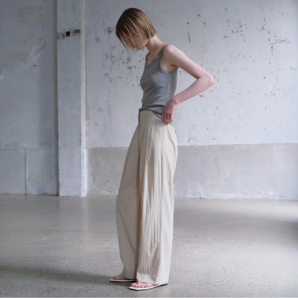 TwoTuck Long Pants Beige (KE6321M03A)