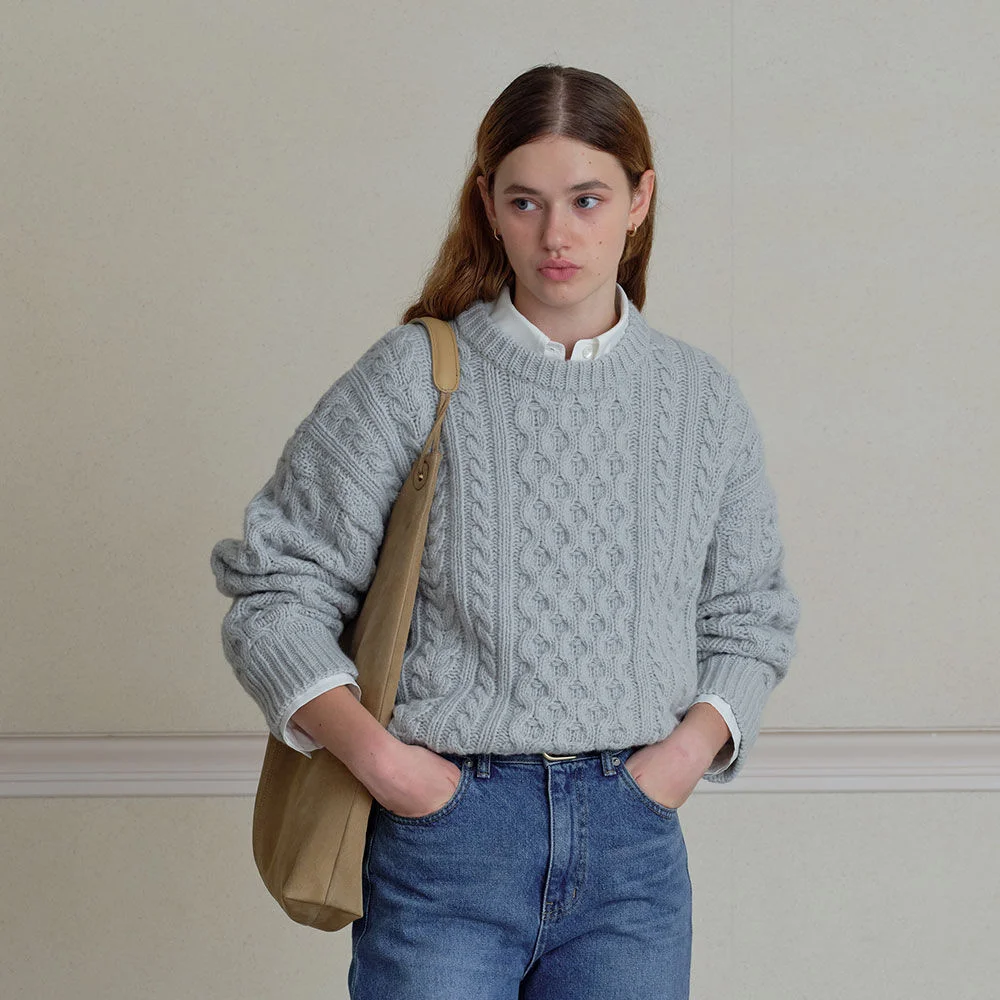 Cable Pullover Knit(Mint)