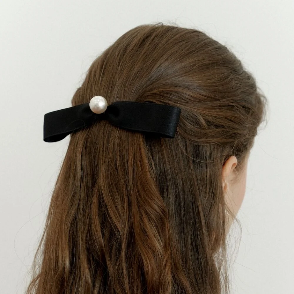 Pearl Ribbon Hair Pin
