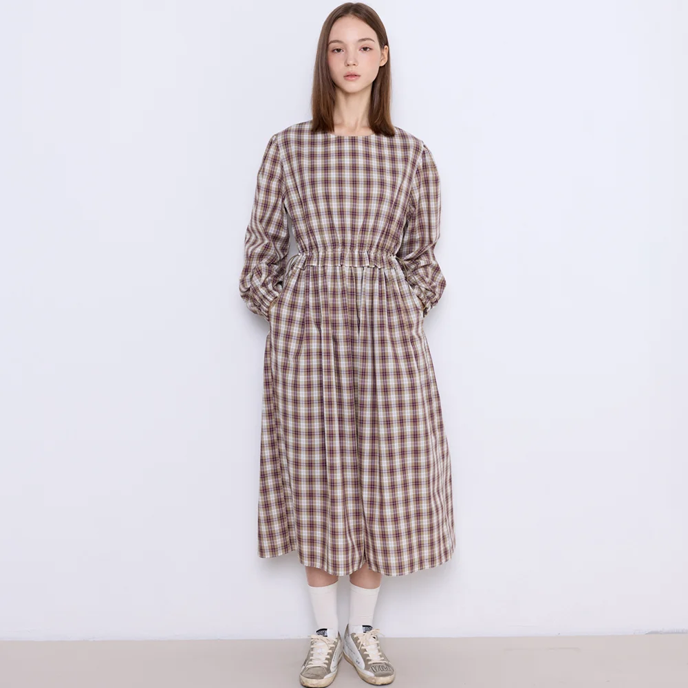 Tied Check String Dress