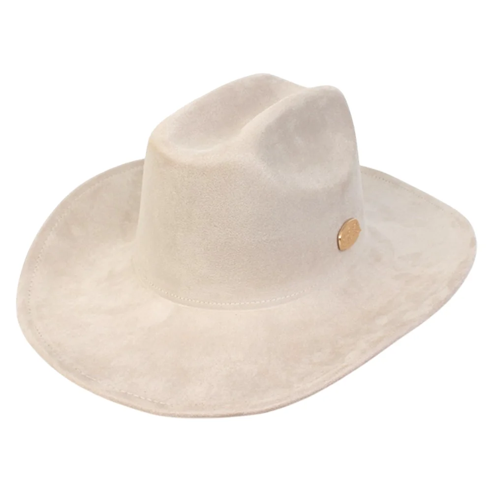 Wire Cowboy Suede Ivory Long Fedora 牛仔 軟呢帽