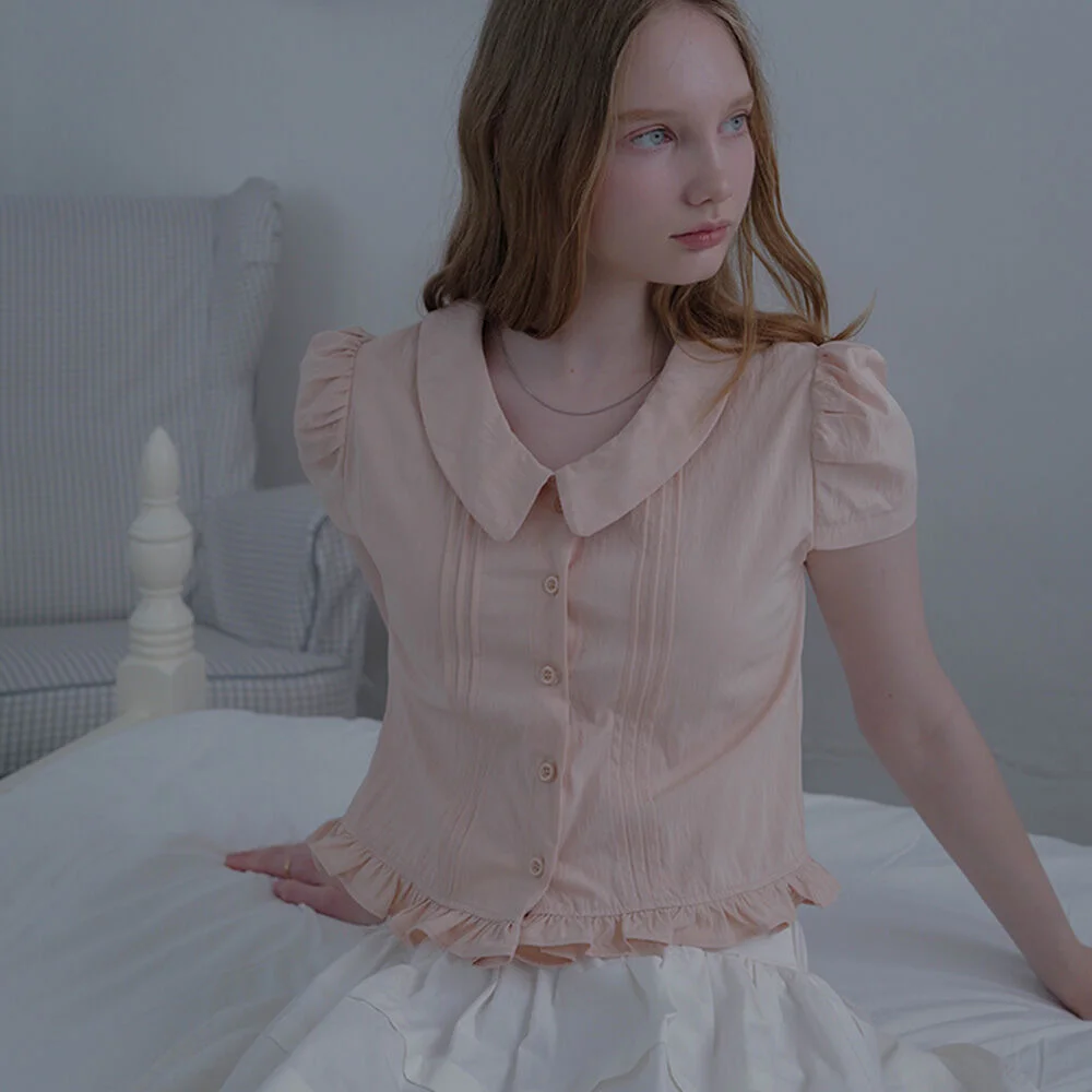 Mini Ruffle Crop Blouse