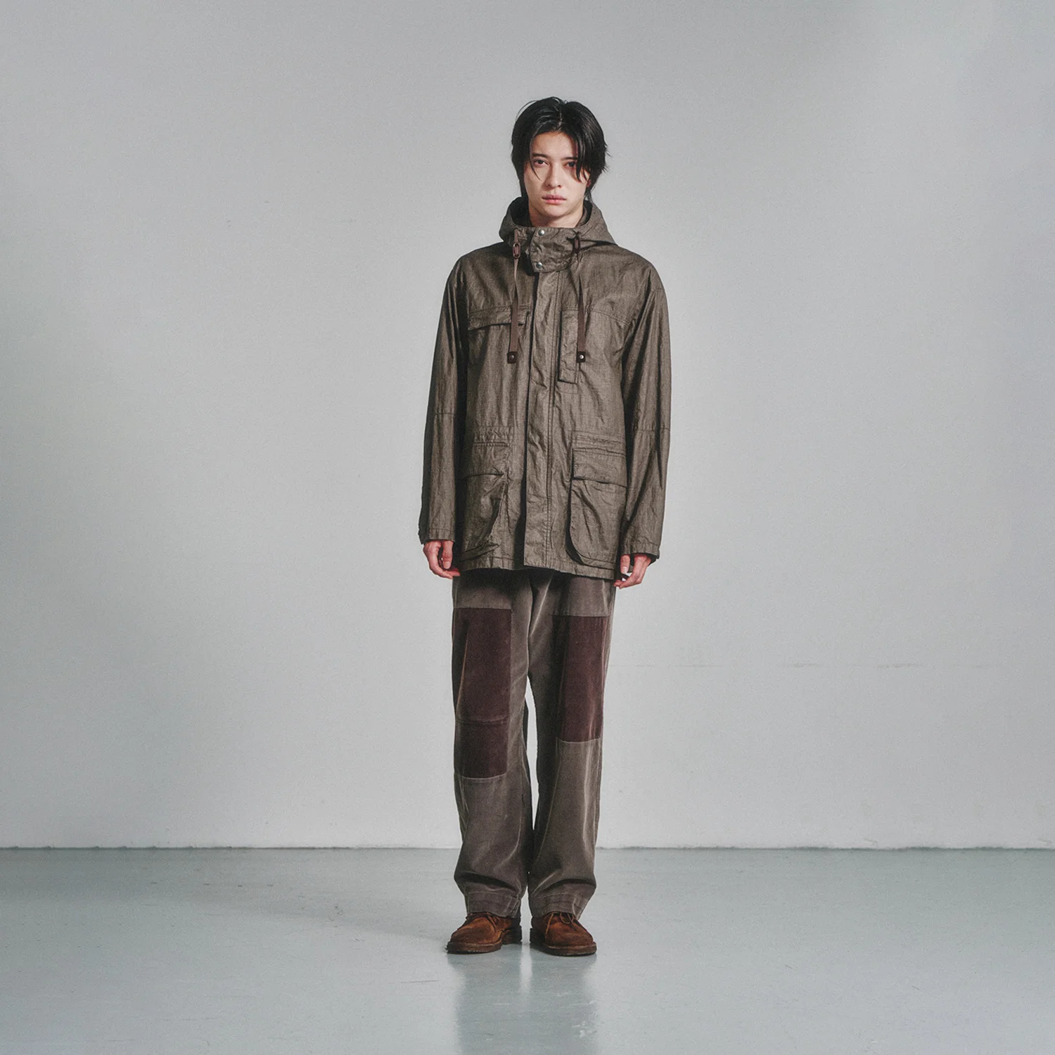 Linen Rain Parka_Wood