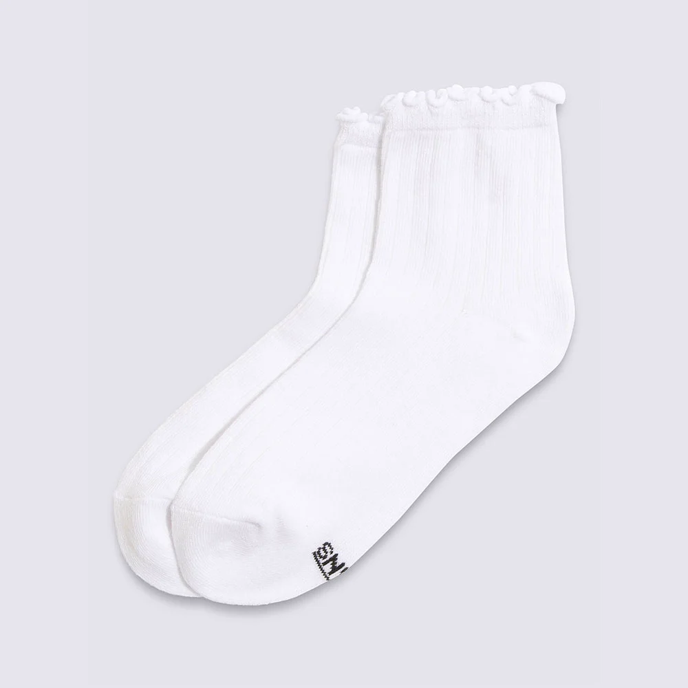 Letters 半 中筒 襪 - 白色 / VN000NCYWHT1