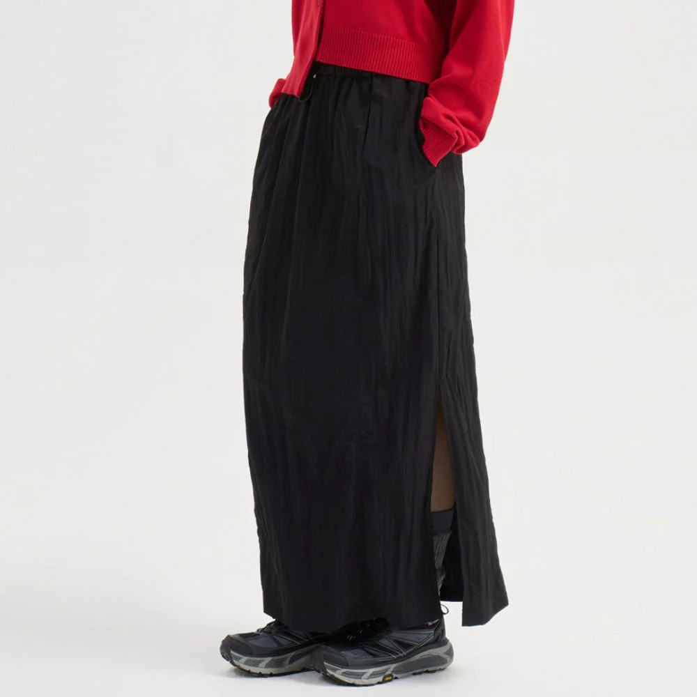 Chouetties by LUCKY CHOUETTE Waist String Long Skirt (black) LAKAX25200BKX