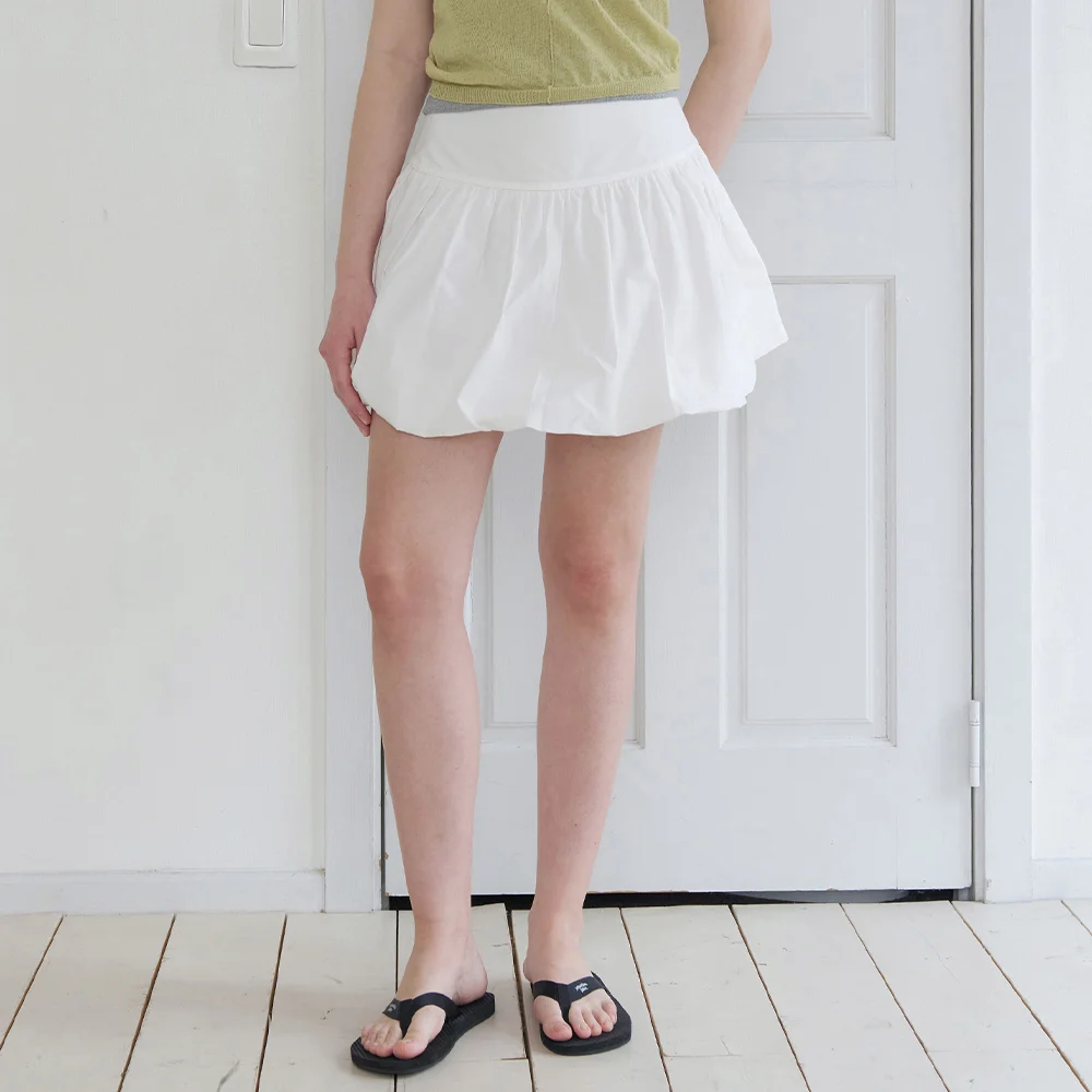 Cloudy Balloon Mini Skirt - Ivory